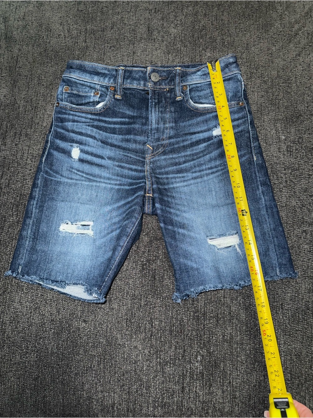 American Eagle Next Level AirFlex Distressed Bermuda Shorts Size 26 Jorts - Picture 5 of 10